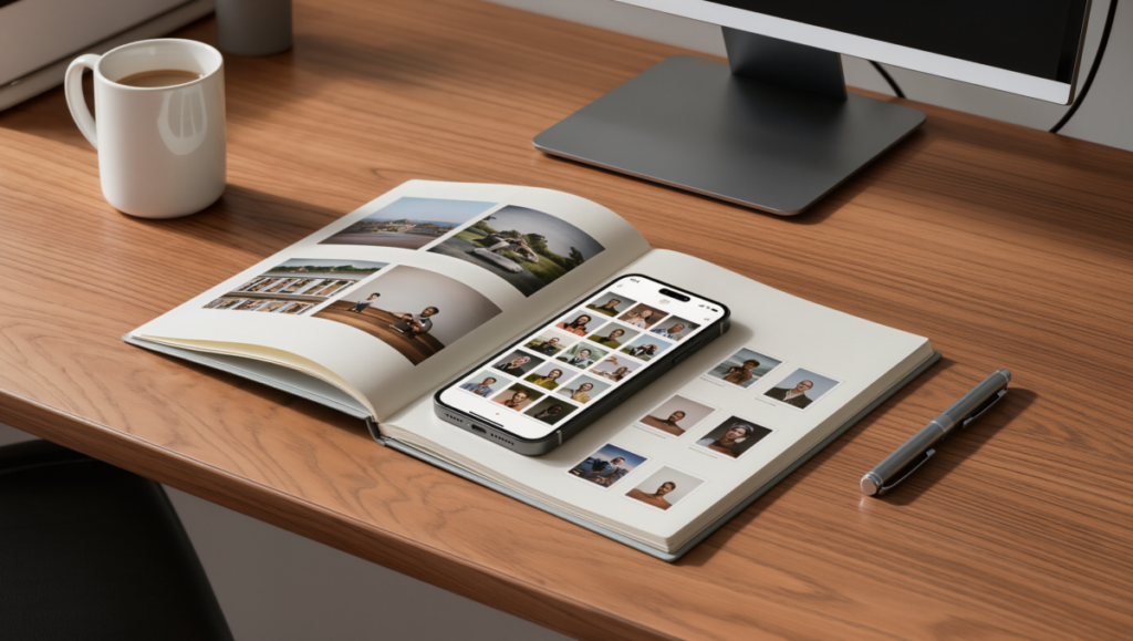 기록을 통해 기억이 다시 또렷해지는 과정을 나타낸 이미지입니다.