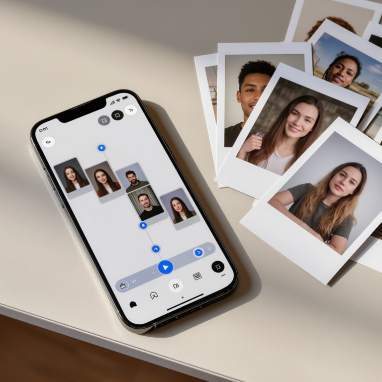 사진 영상화 서비스가 기록 정리에 도움이 되는 상황을 표현한 대표 이미지입니다