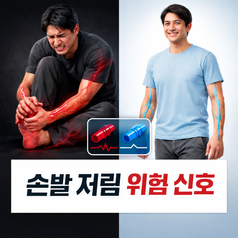 손발 저림 위험 신호와 정상 상태 비교 건강 썸네일 이미지