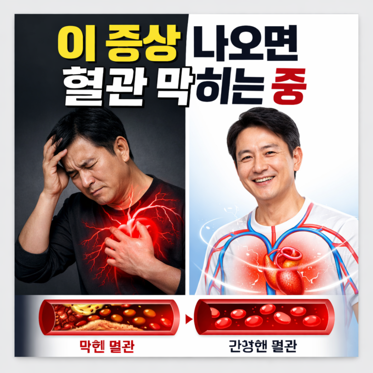 혈관 막힘 초기 증상과 정상 혈관 상태 비교 썸네일