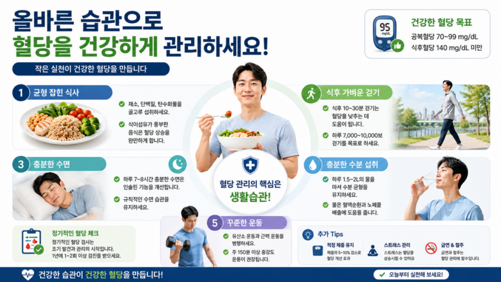건강한 혈당 관리 방법