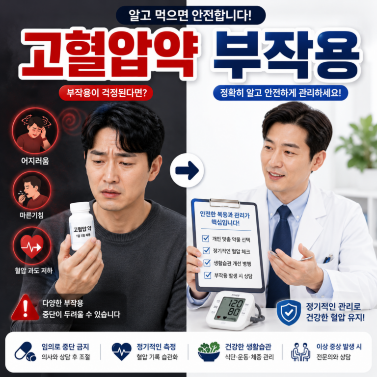 고혈압약 부작용과 주의해야 할 증상