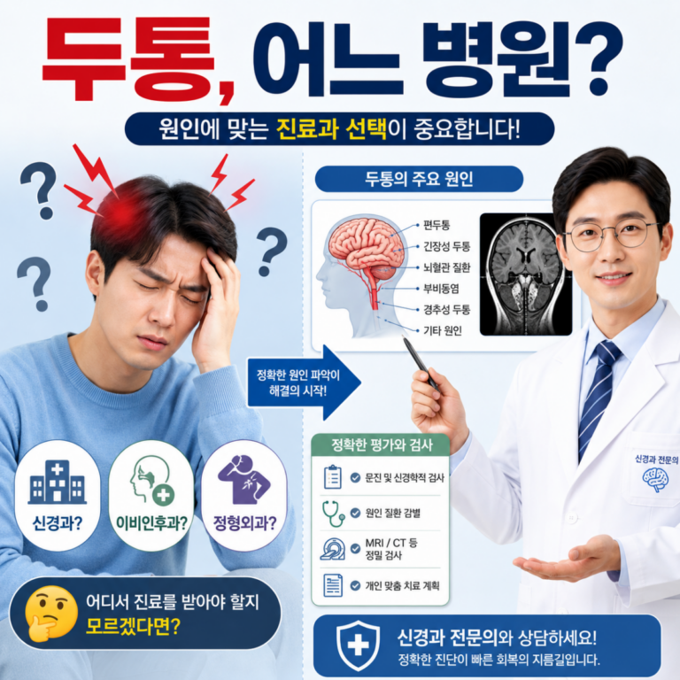 머리가 자주 아플 때 가야 하는 병원과 두통 진료과 안내