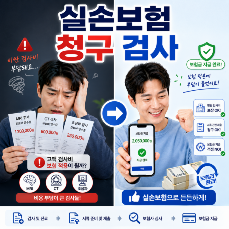 실손보험 청구 가능한 검사 항목과 보험금 환급 안내