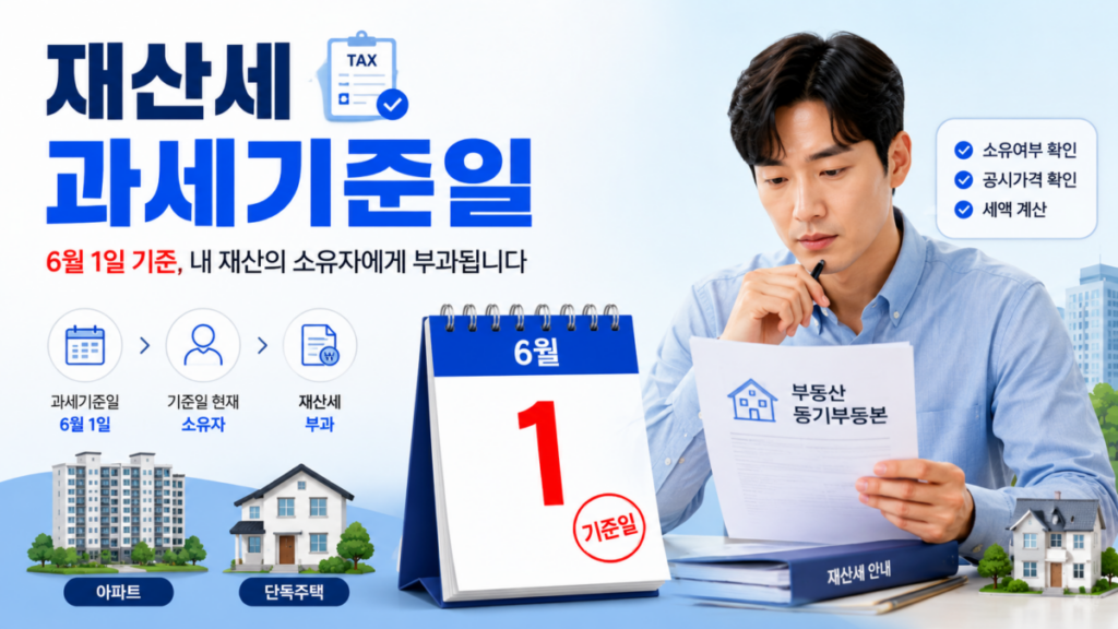 재산세 과세기준일과 부동산 소유 기준