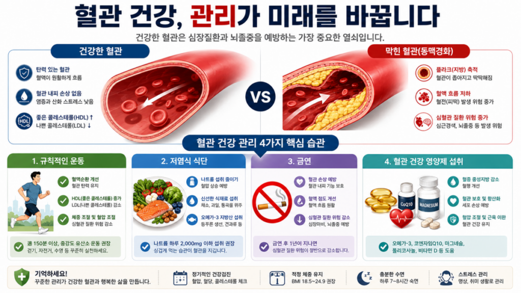 혈관 건강 관리와 생활습관 개선 방법