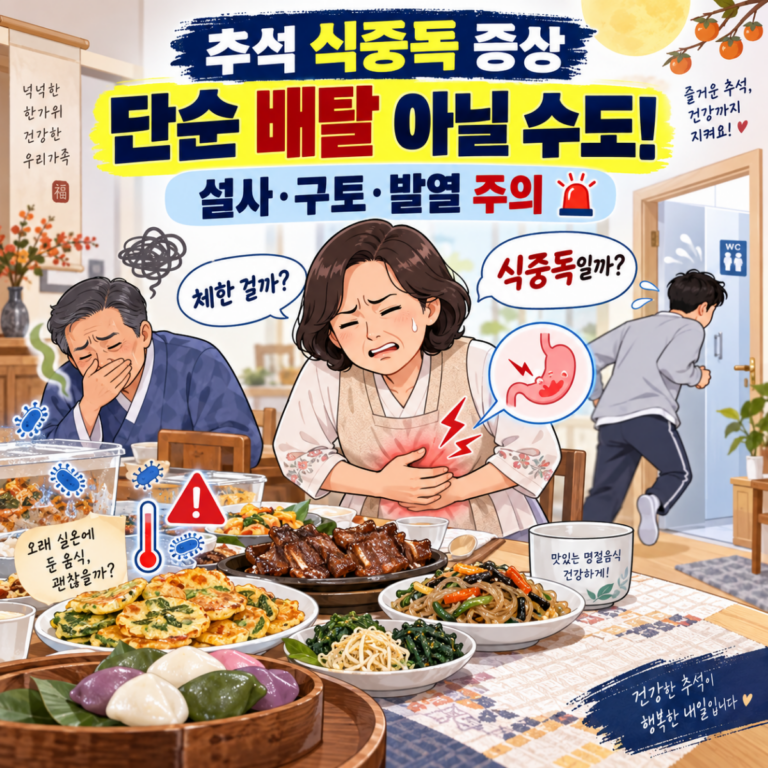 추석 식중독 증상 7가지