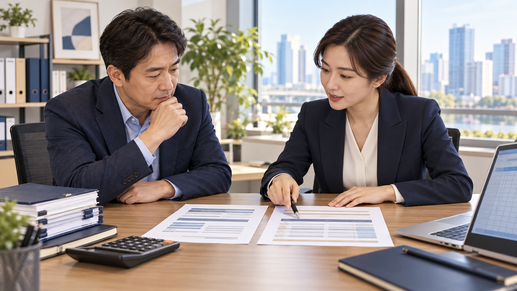 퇴직금 산정에 적용할 평균임금과 통상임금 내역을 담당자와 비교하는 직장인