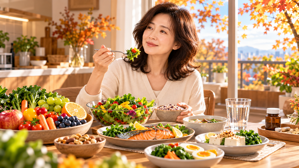 환절기 면역력 관리를 위한 채소 과일 단백질 등 균형 잡힌 식단